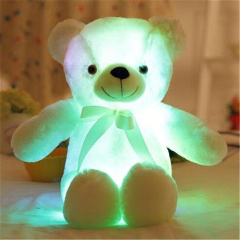 Slowmoose 30-80 Cm Luminous Light Up Led- Teddy Bear Stuffed Plush Toy white 30 cm