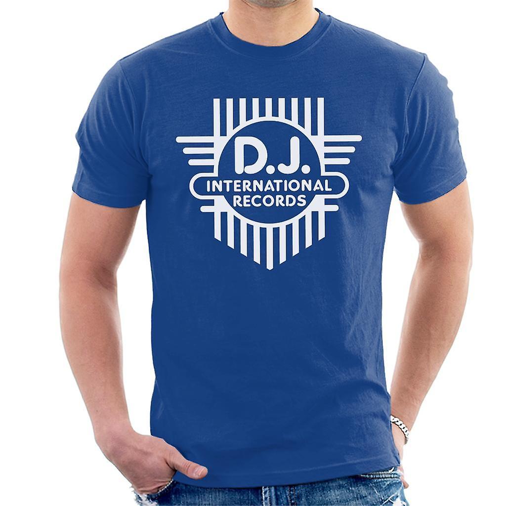 DJ International Classic Cross Logo Men's T-Shirt Royal Blue Large