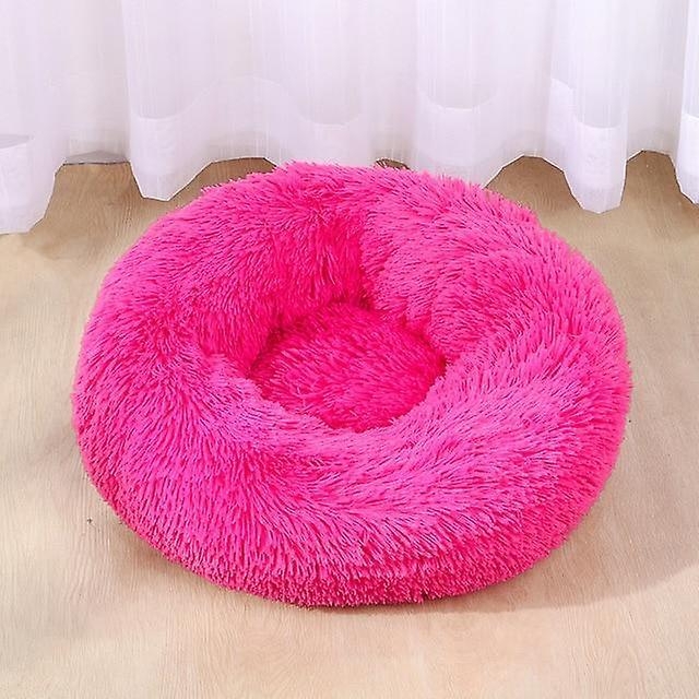 Slowmoose Super Soft Fluffy Comfortable Bed For Large Dog / Cat Rose red S-50cm