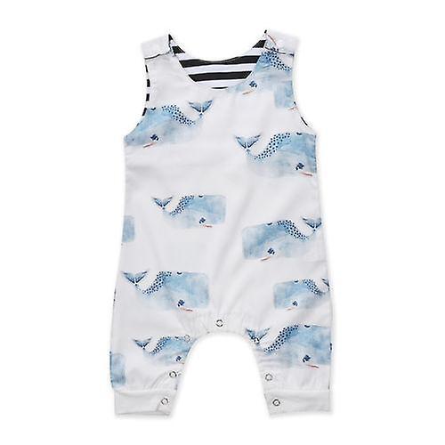 Slowmoose Baby Clothing Newborn Whale Romper- Sleeveless Jumpsuit, Outfit Clothes 24M / 1