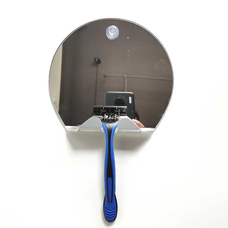 Slowmoose Acrylic Anti Fog Shower Mirror For Bathroom And Man Shaving Black Round