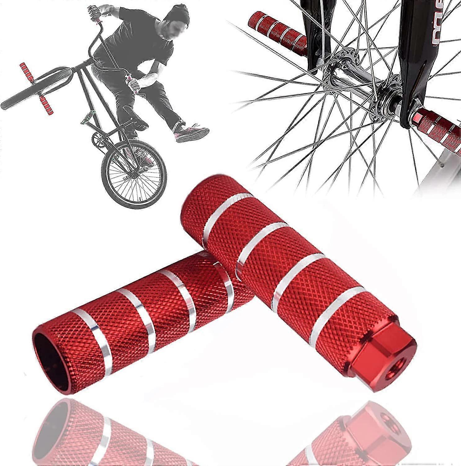 Yuzee Starlight-2 Pieces Bike Pegs Rear Foot Pegs Foot Pegs Bike Foot Pegs Bicycle Pedal Pegs Aluminum Non-slip Bmx Fits Mountain Bikes Bmx Racing ...