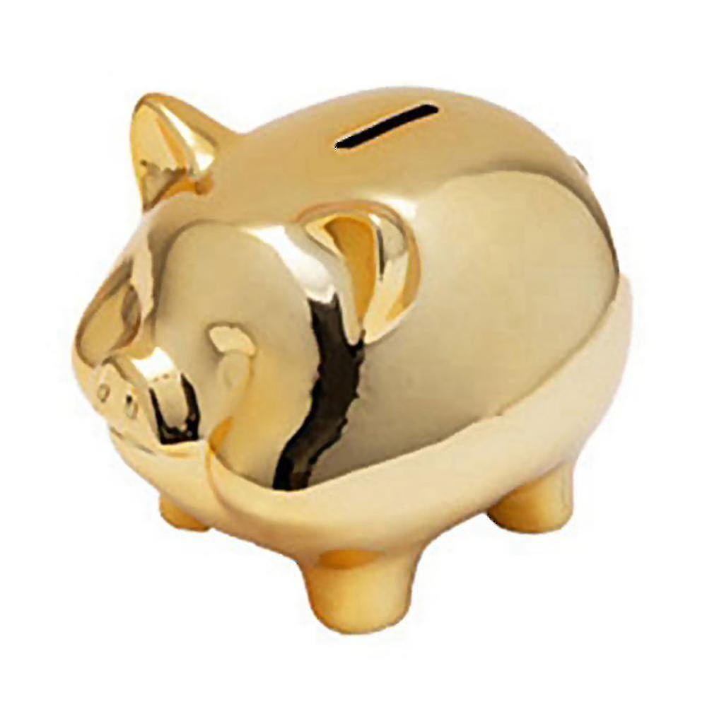 Baron Ceramic Gold Pig Piggy Bank Cute Creative Home Decoration,gold Pig