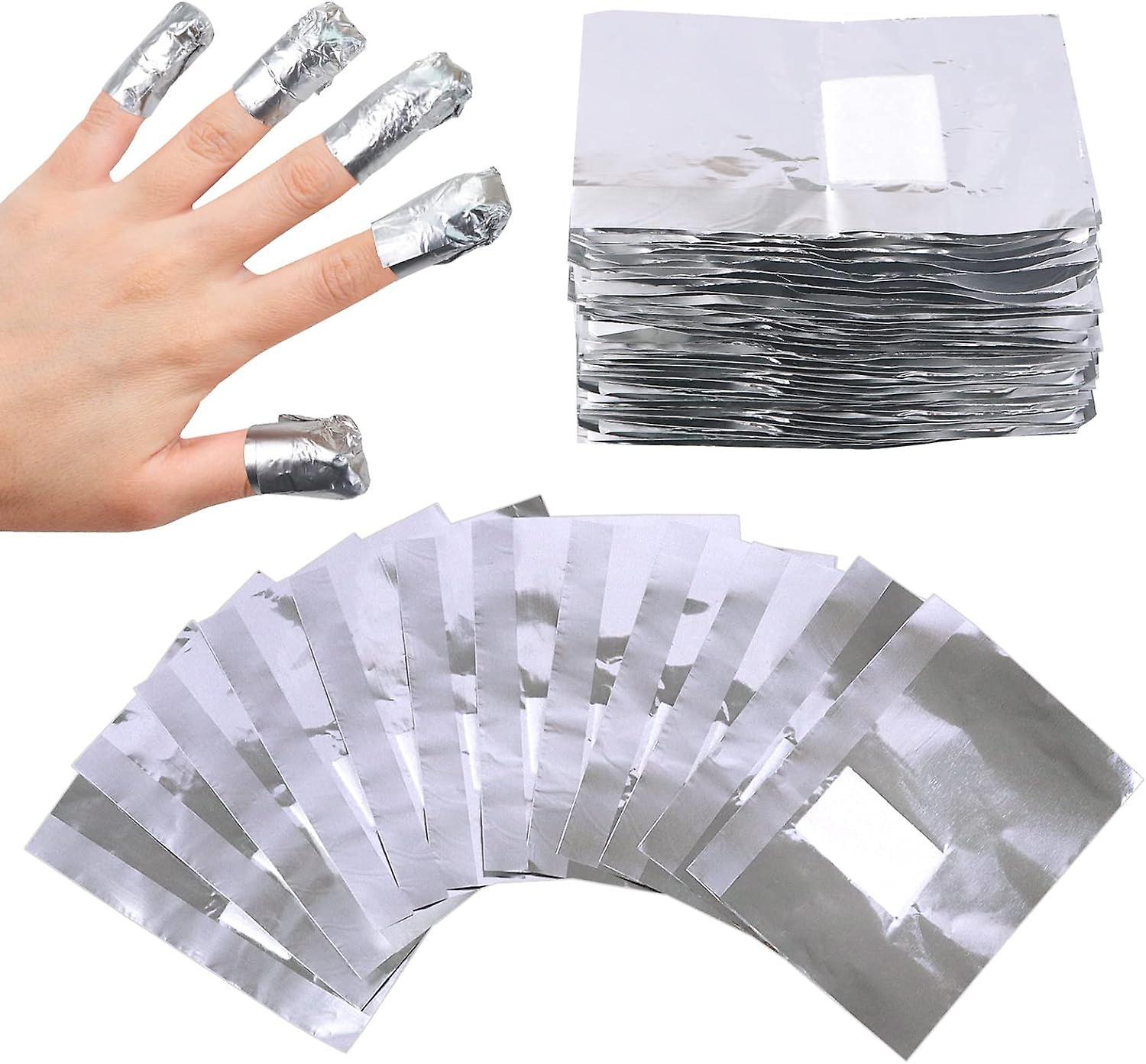 Augro Foil Nail Wraps Remover, 150 Pcs Nail Foil Aluminium Wraps, With Pre-attached Lint-free Cotton Pads