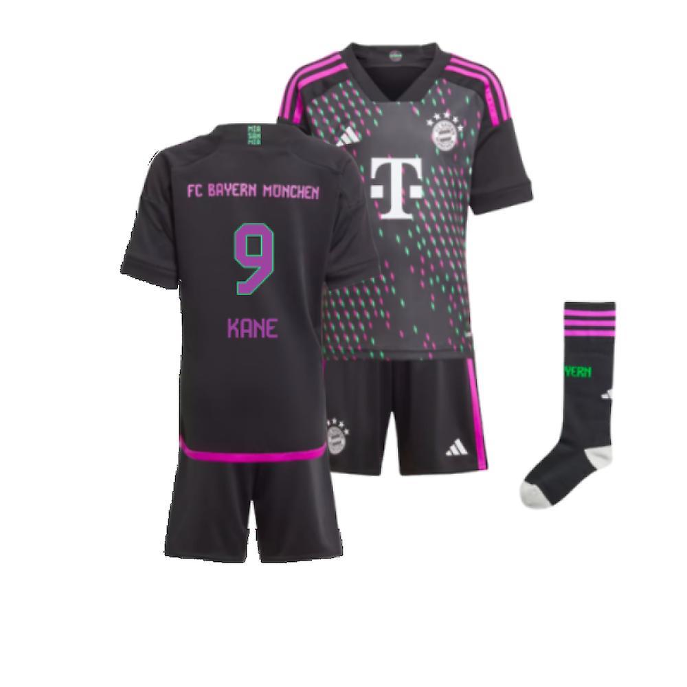 Adidas 2023-2024 Bayern Munich Away Mini Kit (Kane 9) Black 4-5 Years