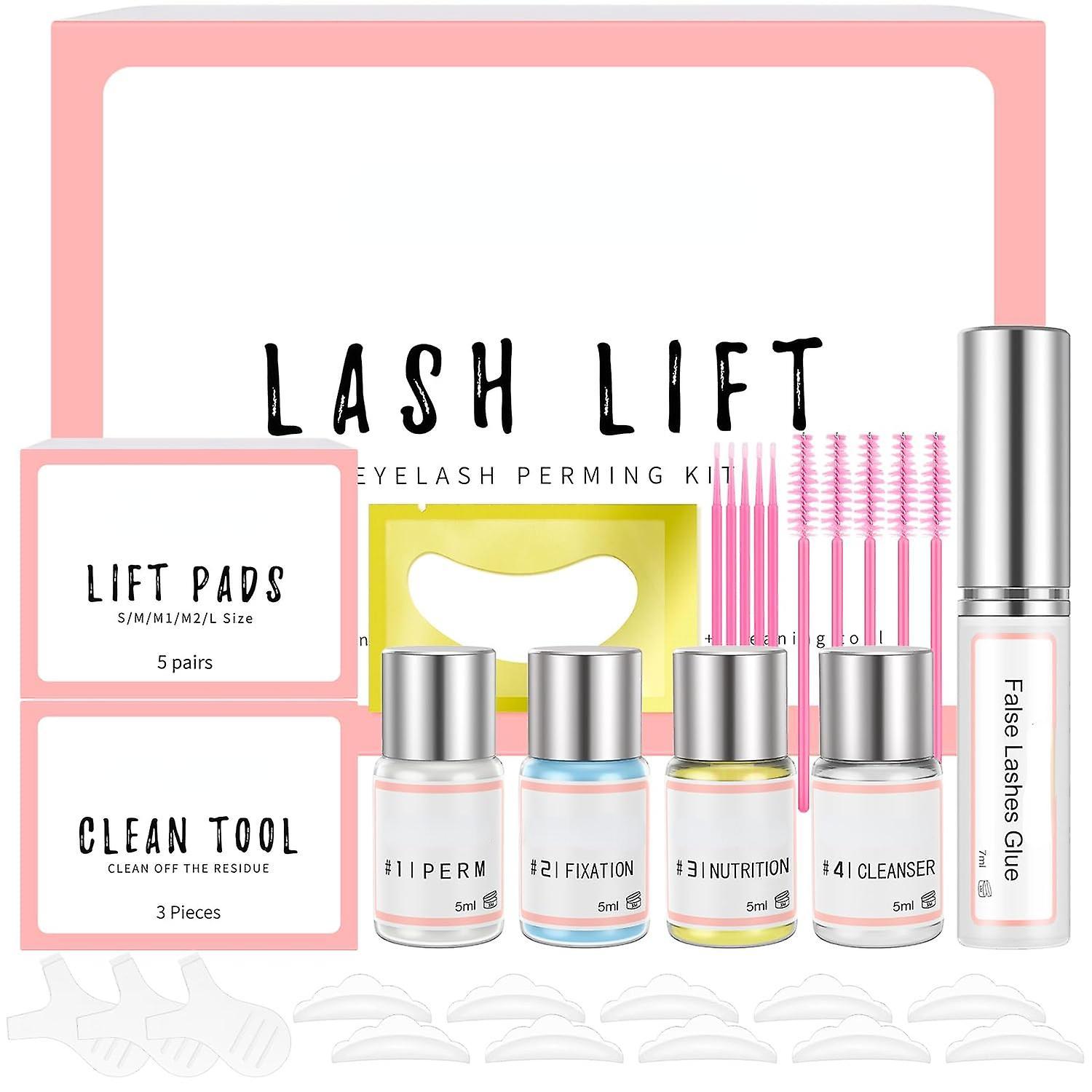 Frusde Lash Lift Kit, Professional Semi-permanent Curling Eyelash Perm Kit Suitable For Salon & Home Use, Professional Eyelash Curling Lash Extensi...