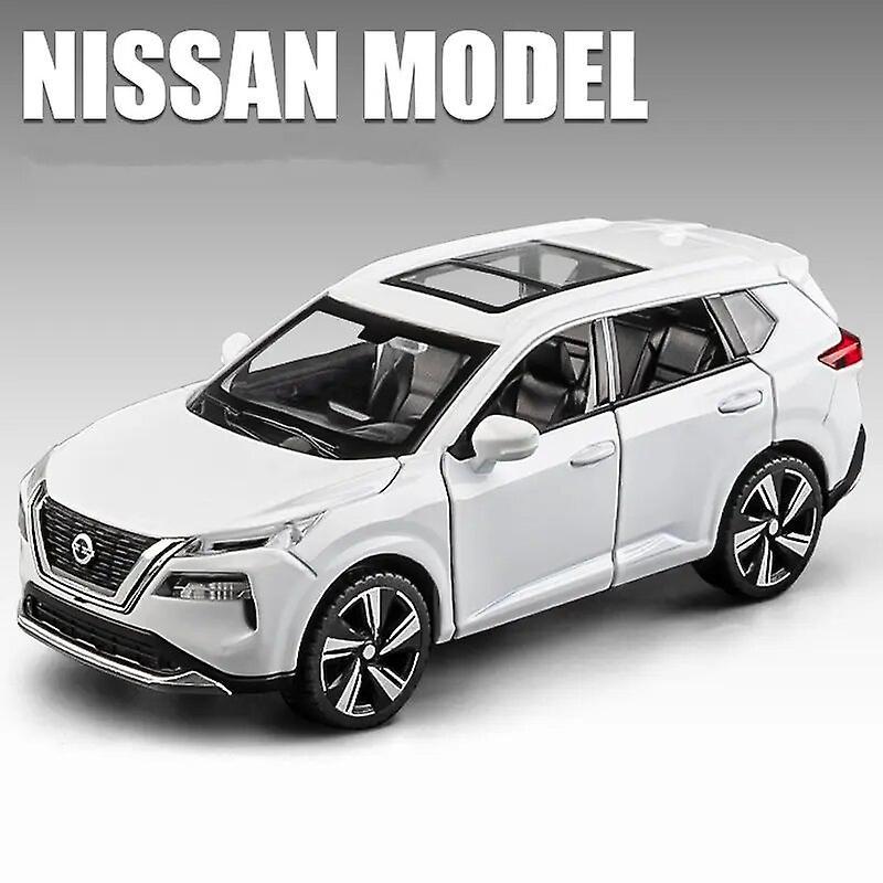 Ninesun 1:32 Nissan X-TRAIL SUV Alloy Car Model Diecast Metal Off-road Vehicles Car Model Sound and Light Simulation Childrens Toy Gifts White