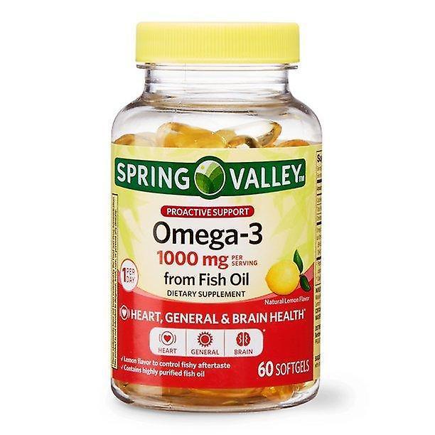 Spring Valley Omega-3 From Fish Oil, Proactive Support, 1000 Mg, 60 Count