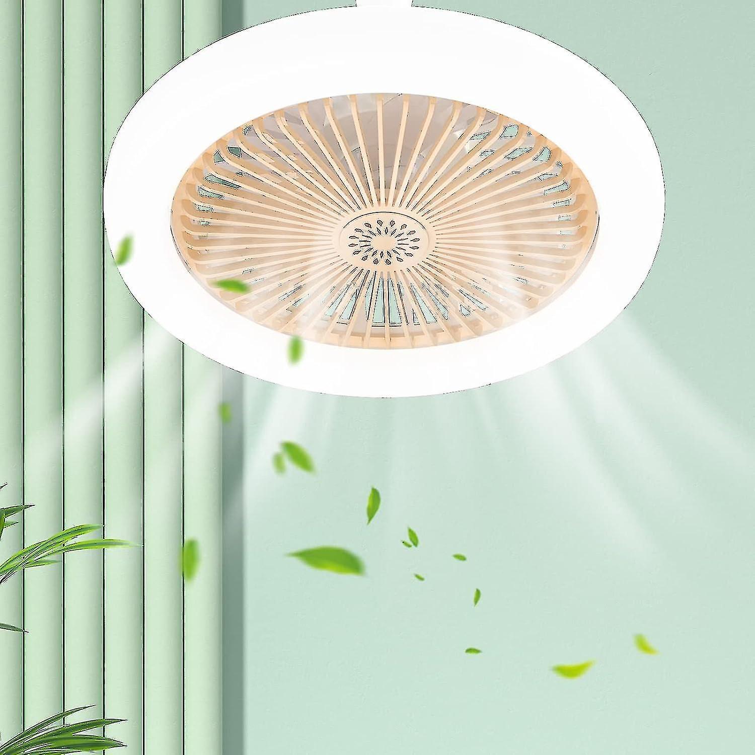 Sunset Led Ceiling Fan With Lights,smart Fan Light,30w Dimmable Noiseless Ceiling Fan With Timer,ceiling Light With Fan And Remote,3 Speeds,small E...