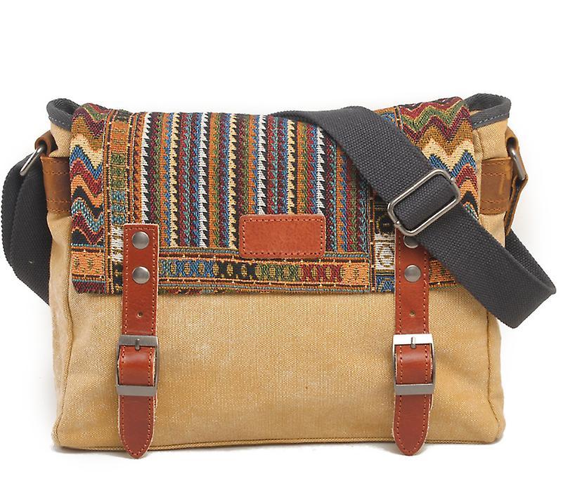 The Brands Market Women's vintage ethnic style messenger bag Khaki