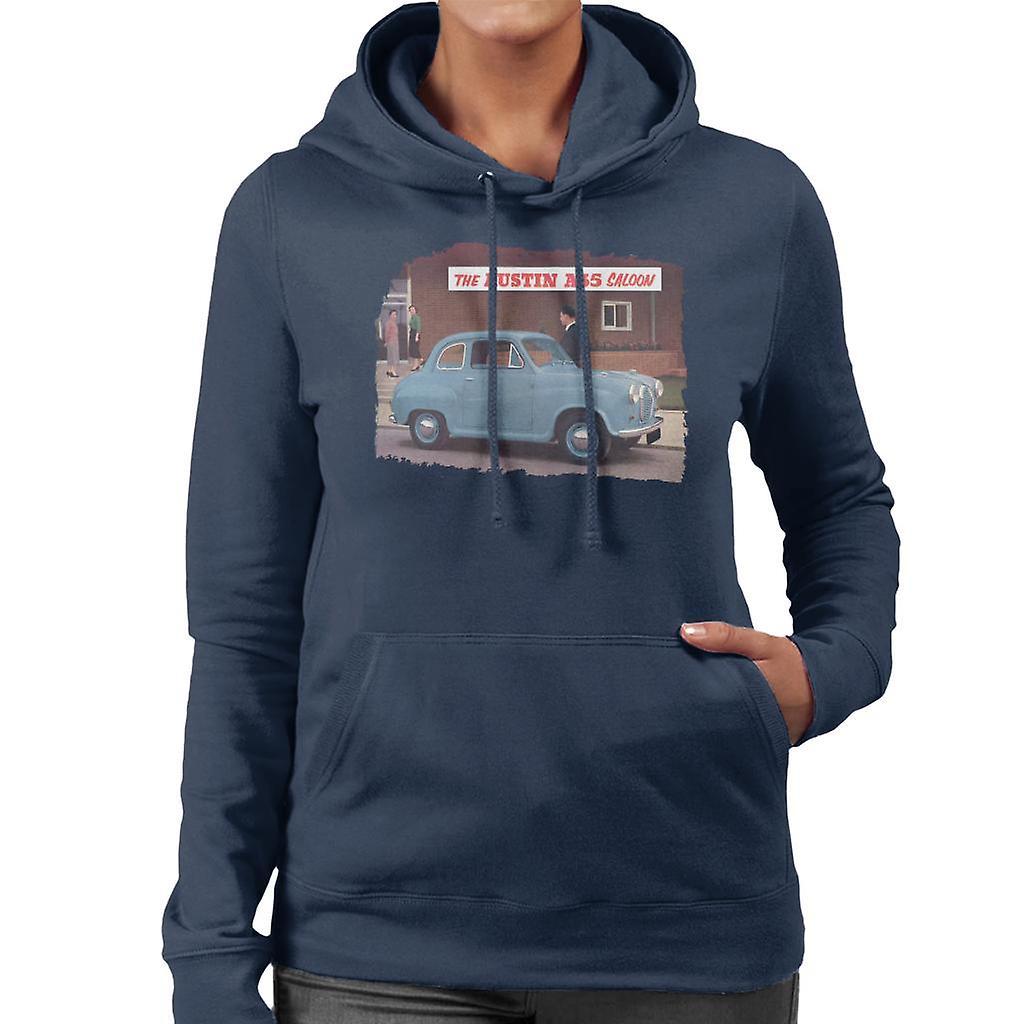 Austin A35 Saloon British Motor Heritage Women's Hooded Sweatshirt Navy Blue XX-Large