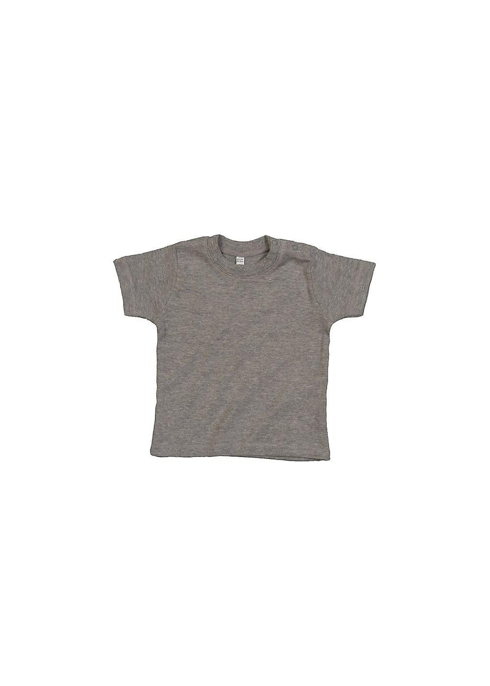 Kids Babybugz Baby T BZ02 Organic Heather Grey Melange 12-18 Months