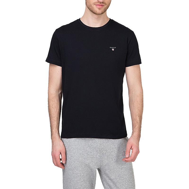 Gant 234100 Mens T-shirt Crew Neck Short Sleeve Cotton Regul black M