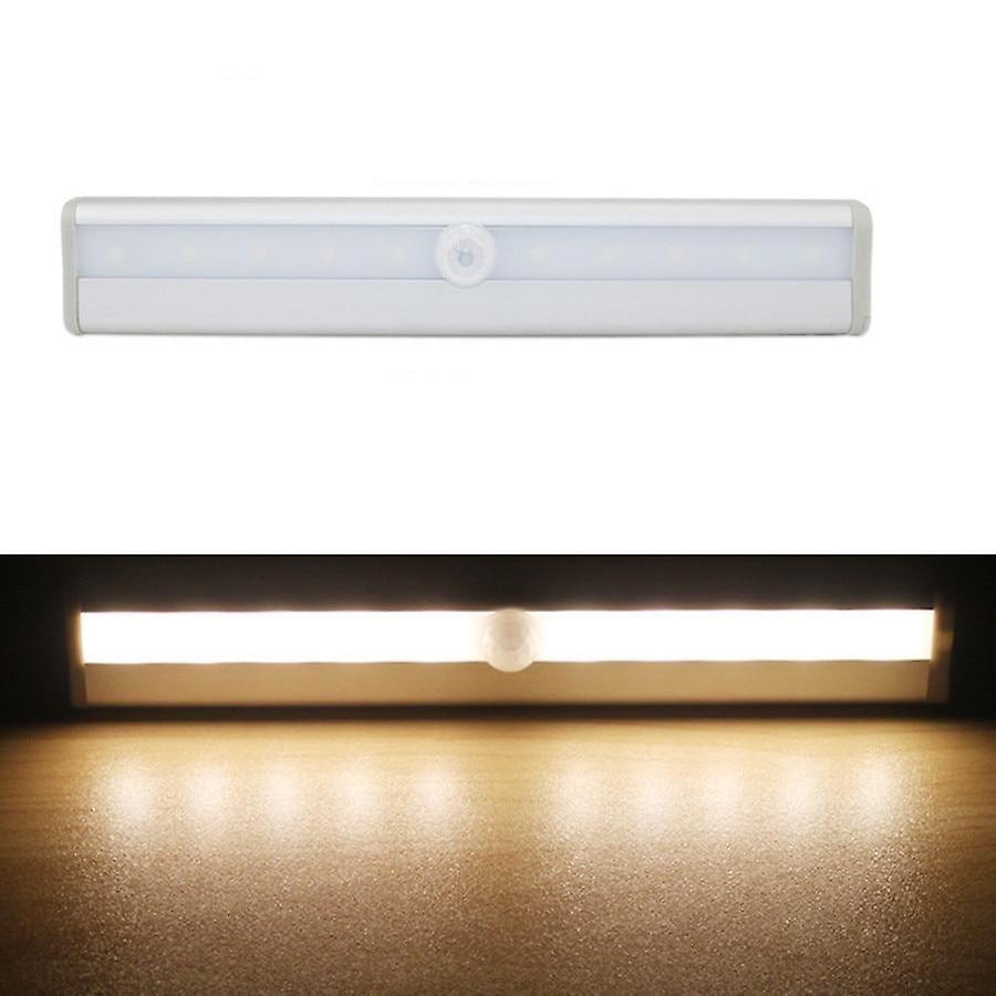 Slowmoose Led Cabinet Light Led Lamp- With Pir Motion Sensor 10 Led Warm White