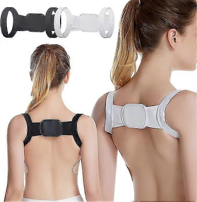 Unbrand Neck And Shoulder Corrector Posture Corrector For Adults Kids, Posture Corrector Trainer For Back, Neck And Shoulder black-white L 60-70KG