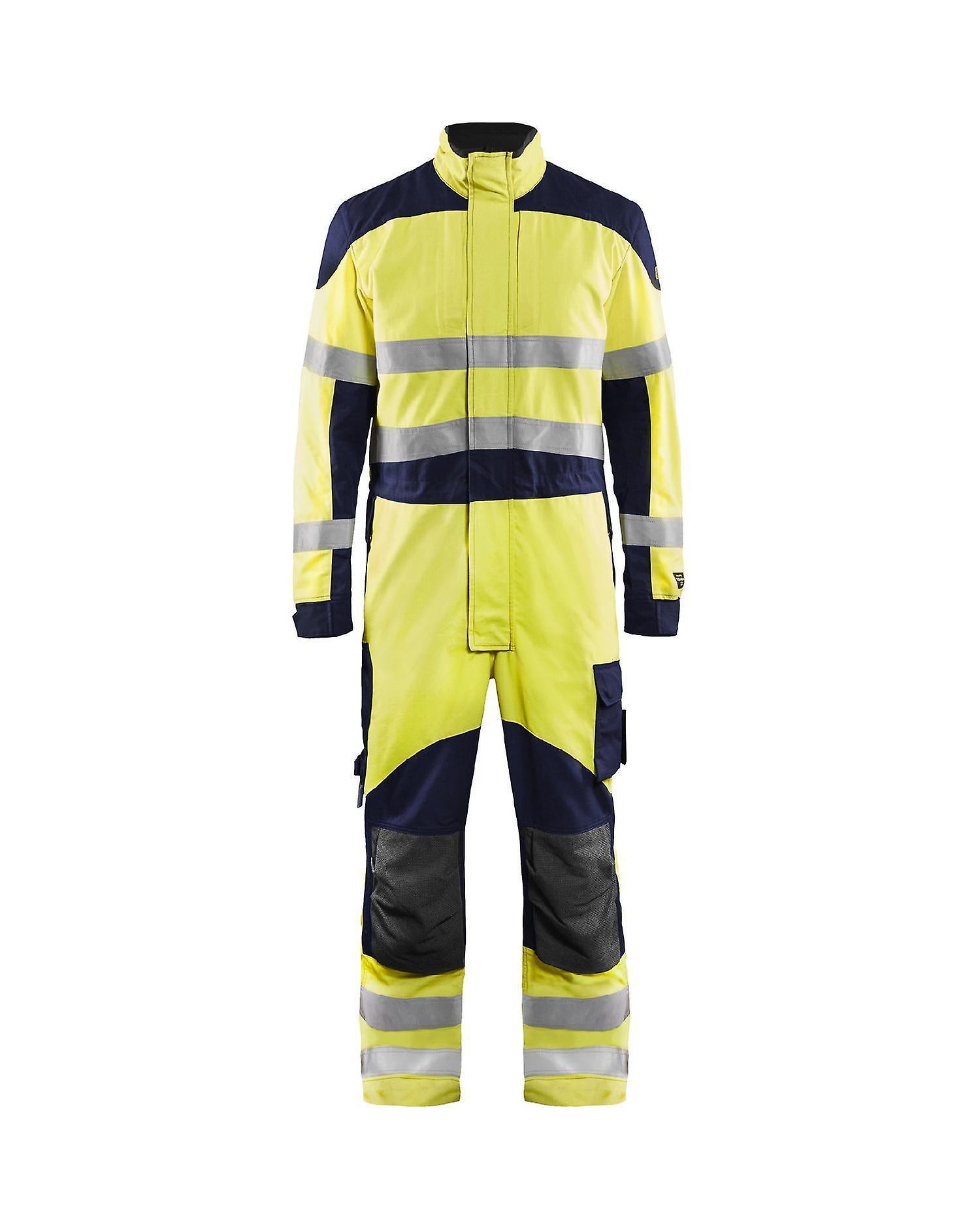 Blaklader 6089 multinorm overalls flame-retardant - mens (60891512) Yellow/navy blue 40r