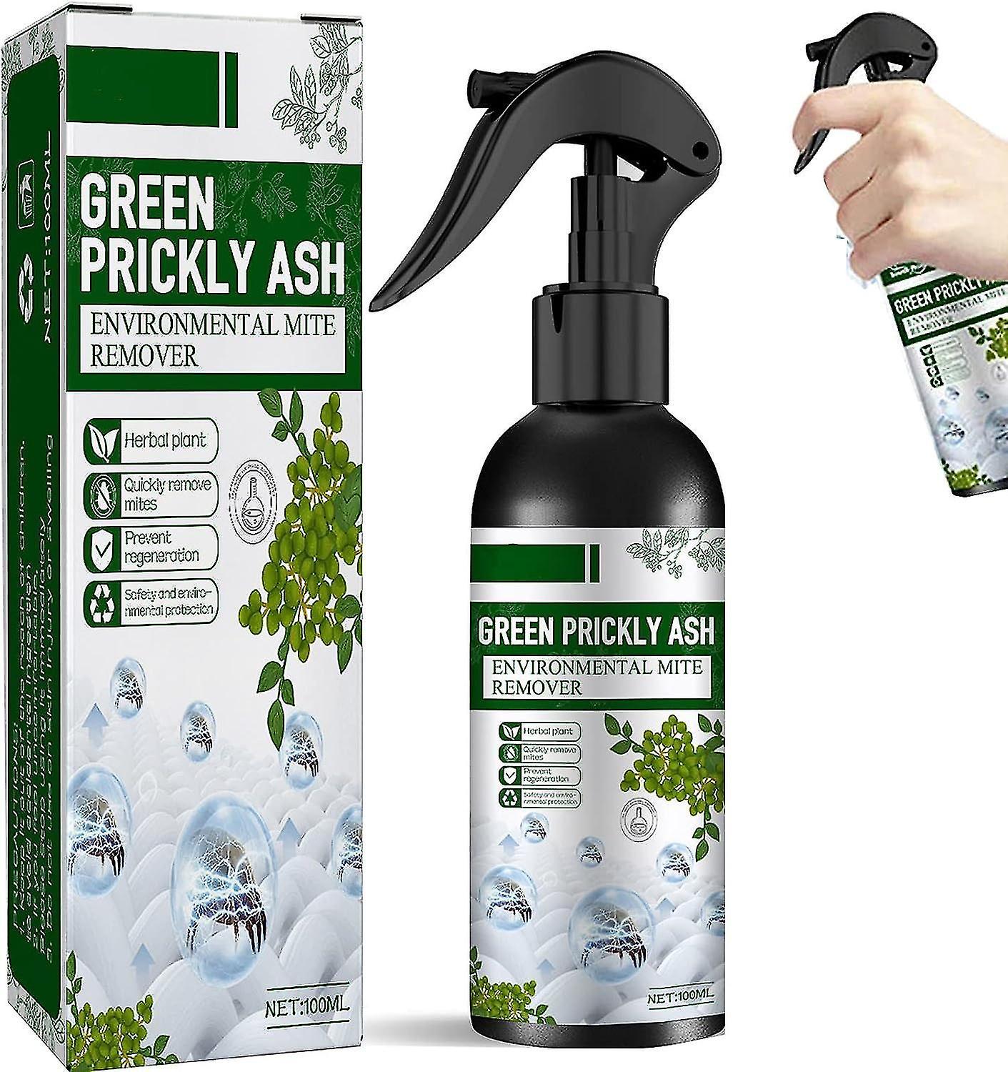 unbrand Green Prickly Ash Special Effect Mite Remover Spray,green Prickly Ash Mite Remover Spray,anti Allergen Dust Mites Killer 1pc