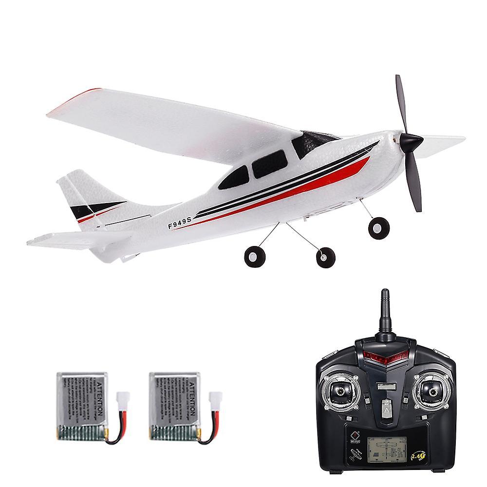 Wltoys F949S RC Airplane 2.4G Plane RC Aircraft 3CH  Remote Control EPP Airplane Miniature Model Pla White 2 Batteries