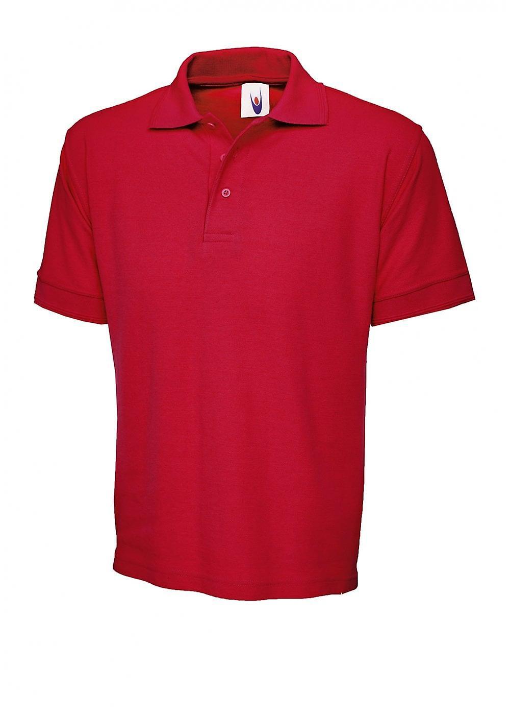 Men's Uneek Ultimate Cotton Poloshirt UC104 Red Xl