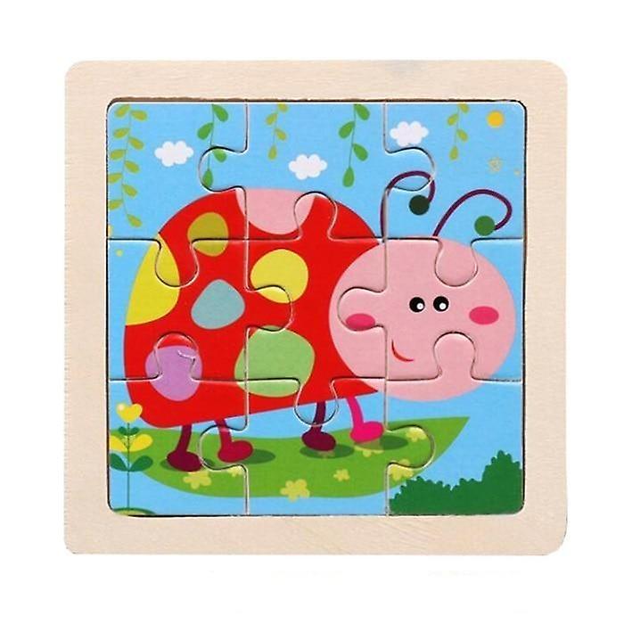 Slowmoose Style Educational Wooden Puzzle - Animal Vehicle Toy DK-10