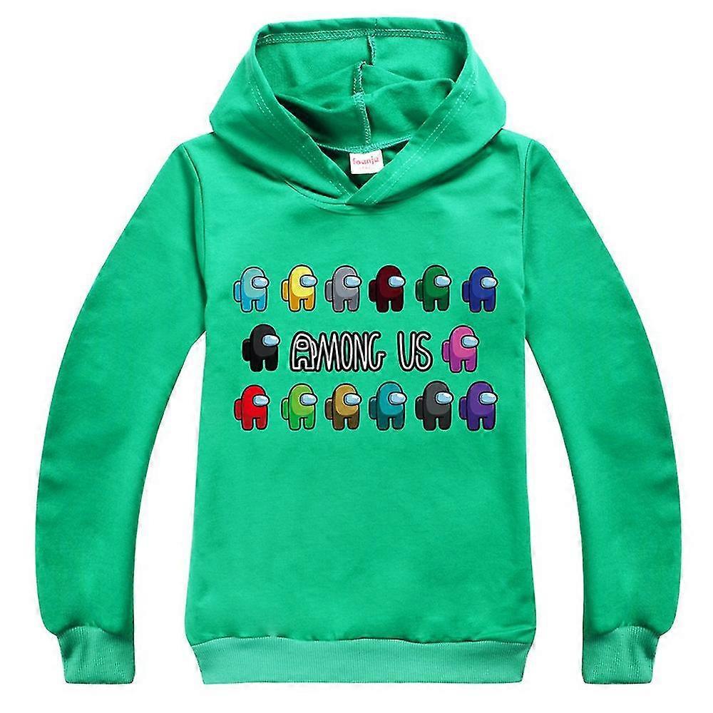 Unbrand 7-16 Years Kids Teens Among Us Impostor Top Hoodie Hooded Pullover Sweatshirt Top,WHBYV Green 7-8 Years