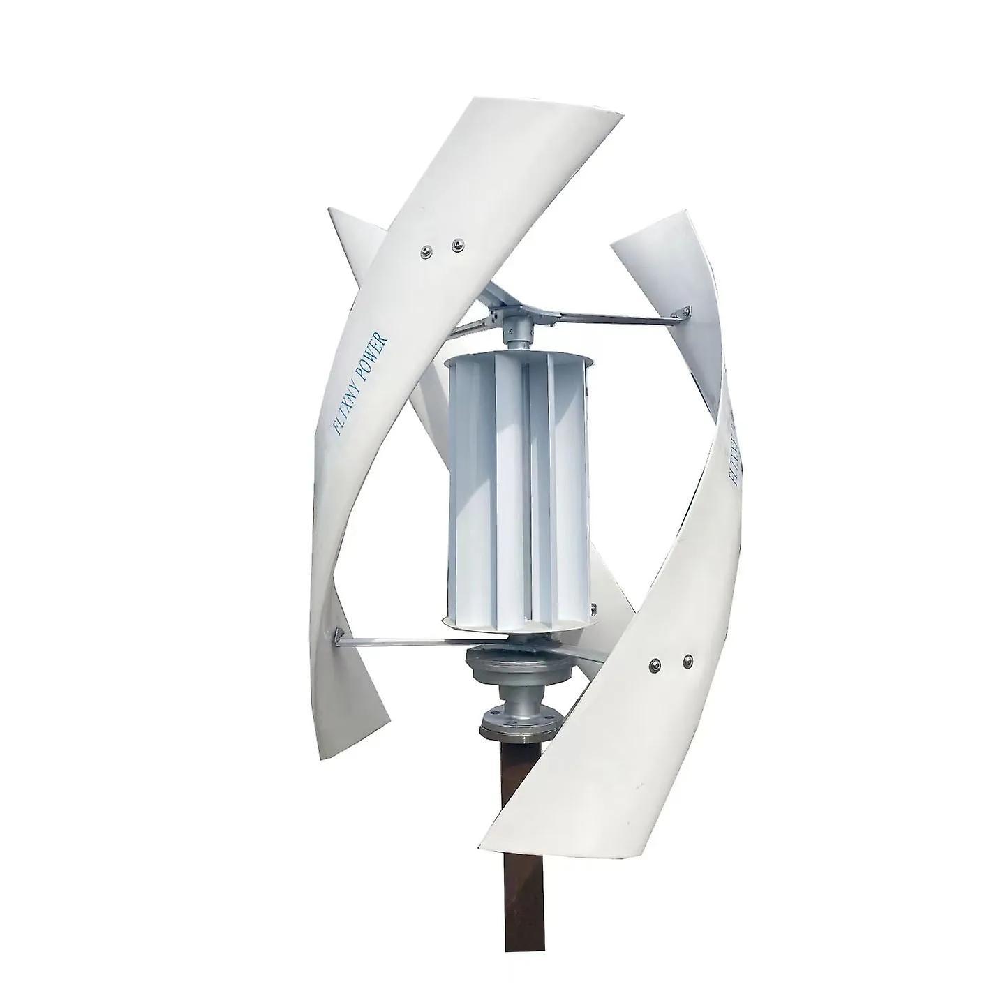 Arysiedder 20000W Vertical Wind Turbine Generator With Hybrid Controller Off Grid System Inverter 20kw For Home Free Energy With Windmill White 24V