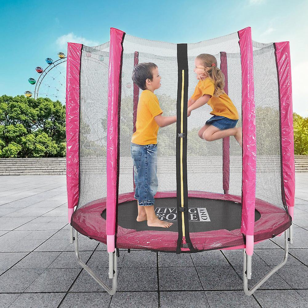 Living And Home Outdoor Kids Trampoline with Safety Enclosure for Kids Entertainment