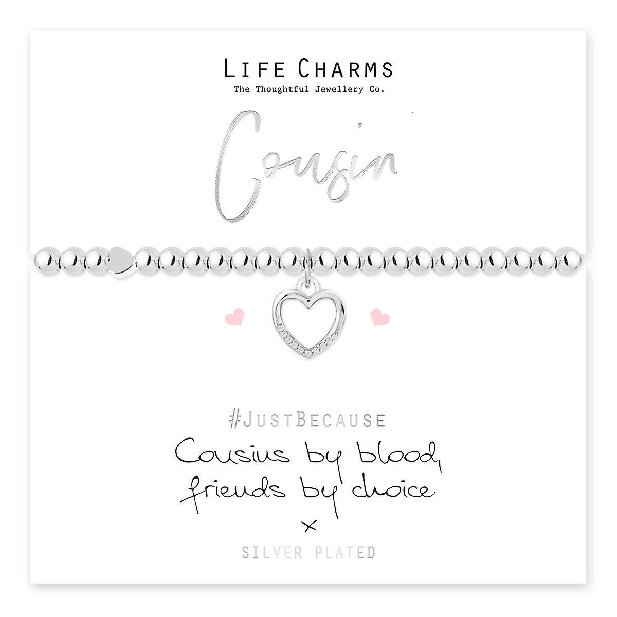 Life Charms Cousin Gift Boxed Bracelet Silver One Size