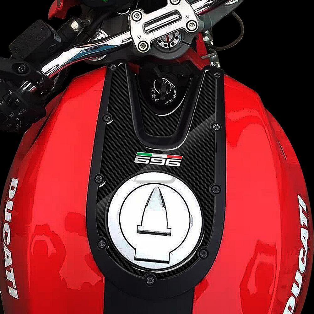 Redkid For Ducati Monster 696 2008-2014 Motorcycle Tank Pad Protector 3d Carbon-look