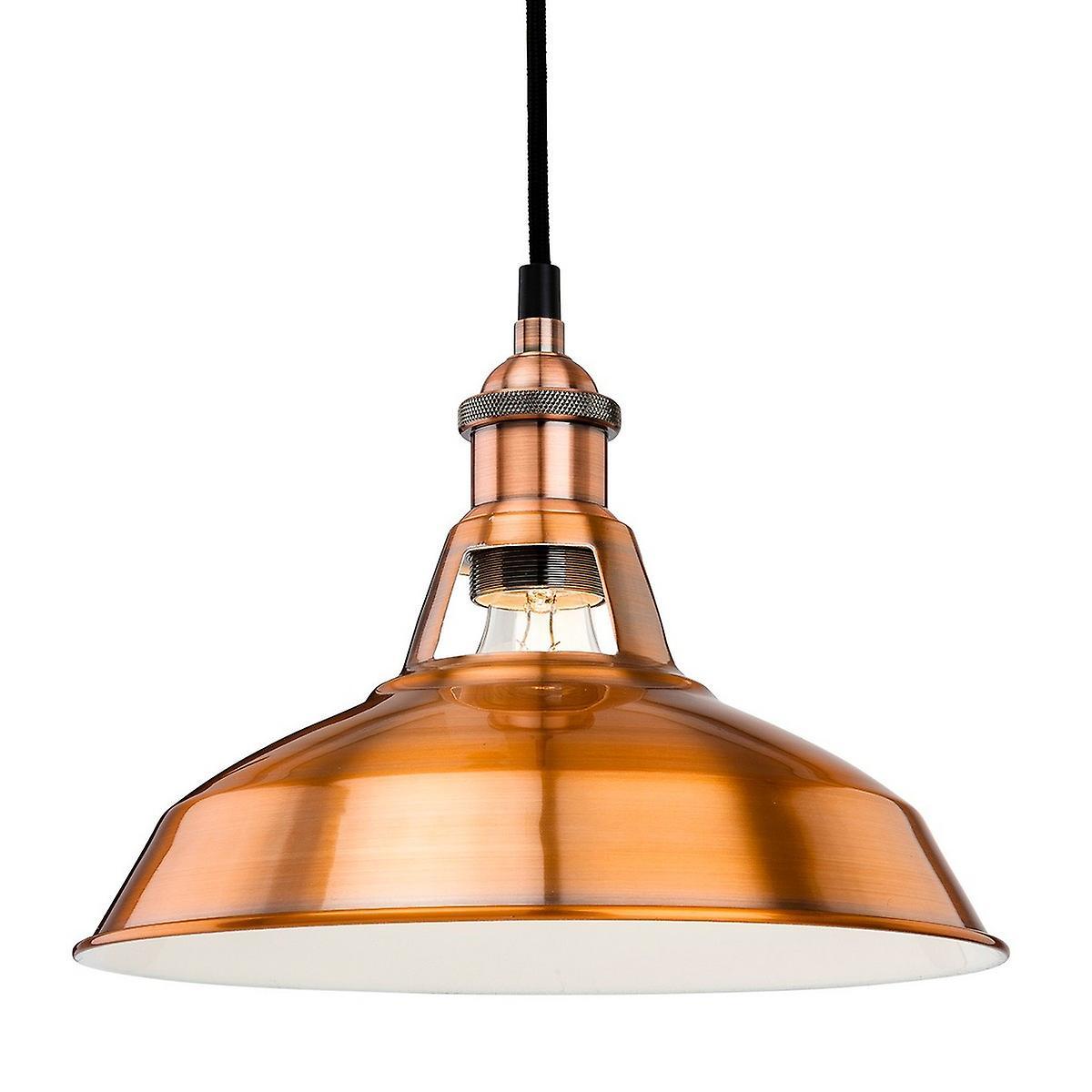 Firstlight Lighting Albany 1 Light Dome Ceiling Pendant Brushed Copper, E27