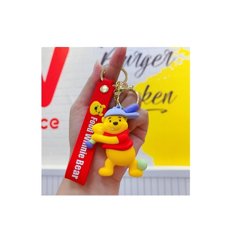 Unbranaded Winnie Bear Keychain Pendant Couple Bag Pendant Car Keychain Birthday Gift Style2