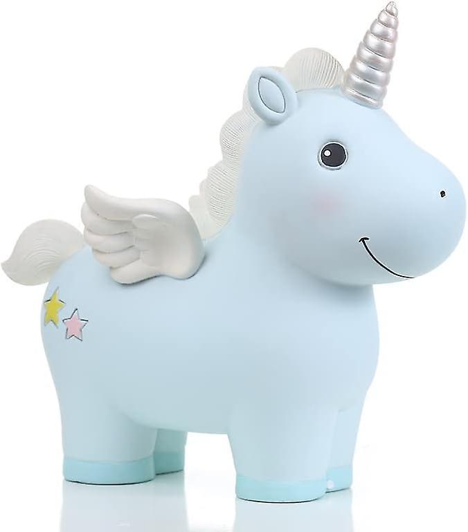 Heytea Piggy Bank for Kids, Lovely Unicorn Piggy Bank for Boys, Resin Rainbow Unicorn Toys Kids' Money Banks, Unicorn Gifts for 6/7/8 Year Old Boys...