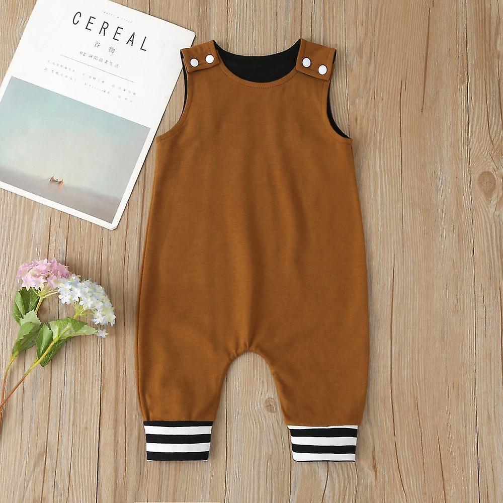 Slowmoose Spring Autumn Baby Rompers - Cute Cartoon Rabbit Jumpers brown 12M