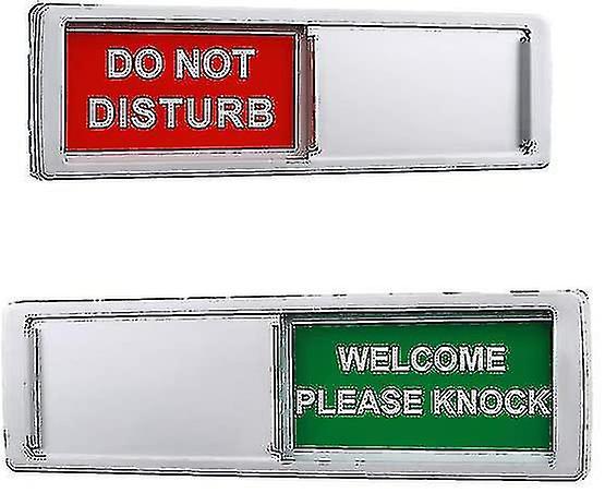 Lohill Open Closed Sign, Open Signs Privacy Slide Door Sign Indicator Silver-do not disturb sign