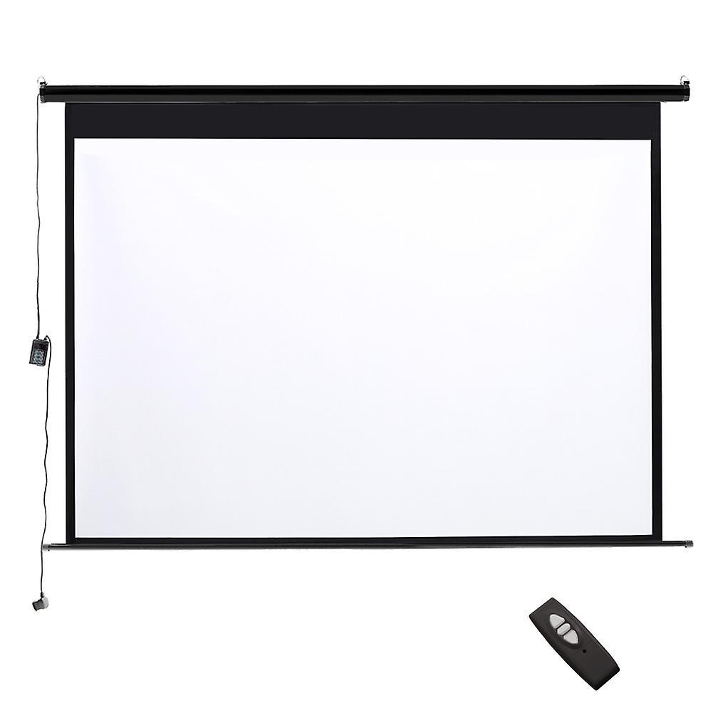 Living And Home Electric Motorized Projector Screen Projection with Remote Control 92 Inch