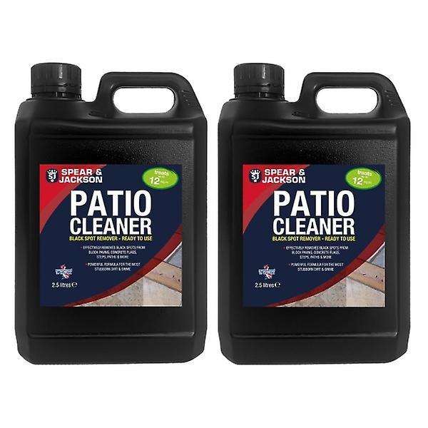 Spear and Jackson Black Spot Remover - Spear & Jackson - 2 x 2.5L - Ready to Use Patio Cleaner