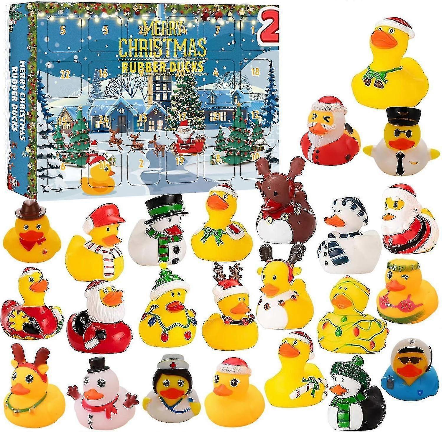 Xtiger Rubber Duck Advent Calendar 2023, Advent Calendar 2023 Kids, Advent Calendar Duck Bath Toy Set, Advent Calendar With 15 Rubber Ducks, Advent...