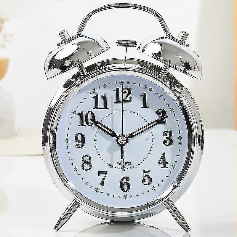 Zhiyi Retro Alarm Clock, Old Fashioned Bedside Alarm Clock With Non Ticking Twin Bell