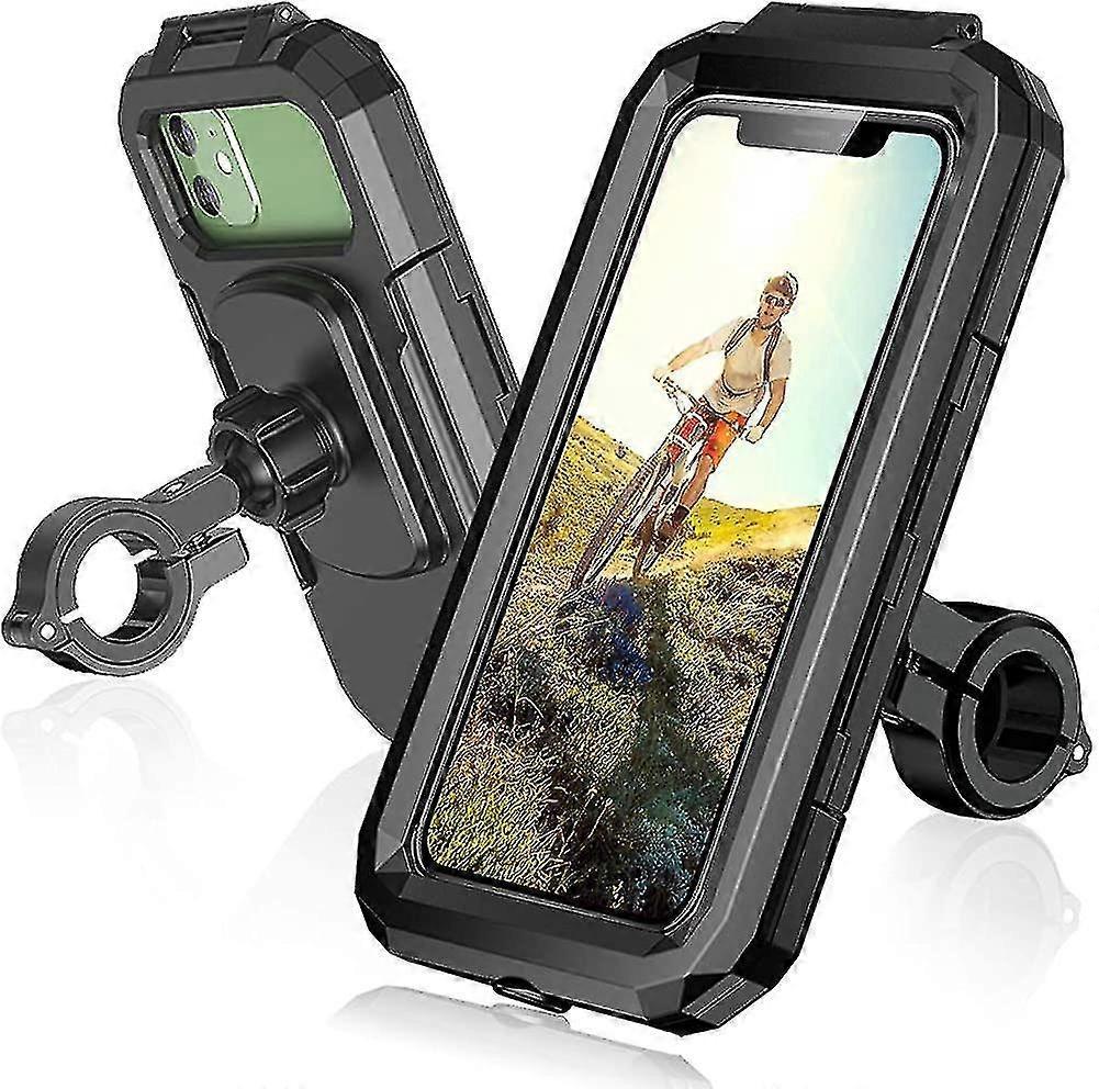 Asiv Waterproof Motorcycle Phone Holder 360 Rotation Anti-vibration Bike Phone Holder With Sensitive Touch Screen Mtb Smartphone Holder Case