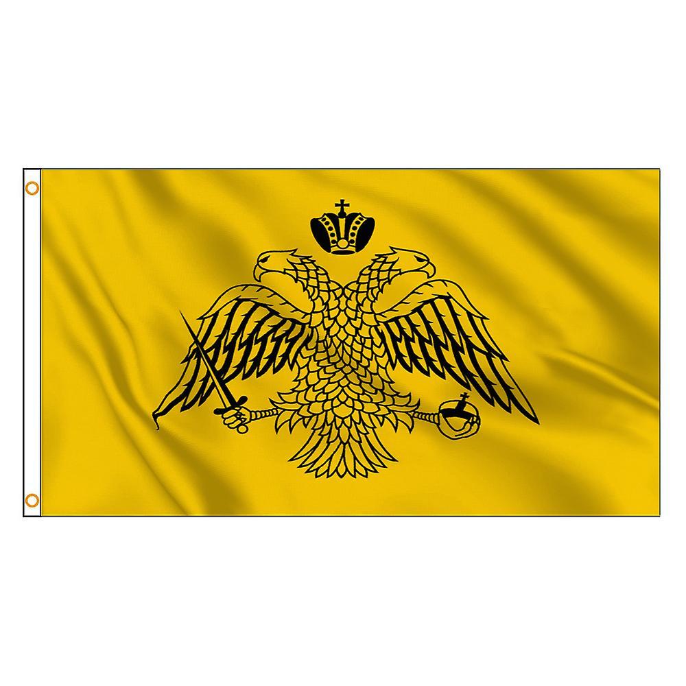 Bicaco 90x150cm Double Head Eagle Mount Athos Eastern Greek Orthodox Church Flag 90 x 150cm