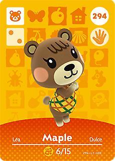 Slowmoose Animal Crossing Card - Horizons Marsha For Ns Games 294 Maple