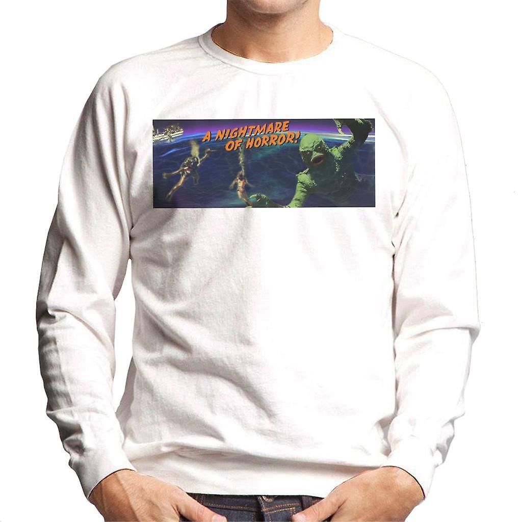 Creature From The Black Lagoon Nightmare Horror Men's Sweatshirt White XX-Large