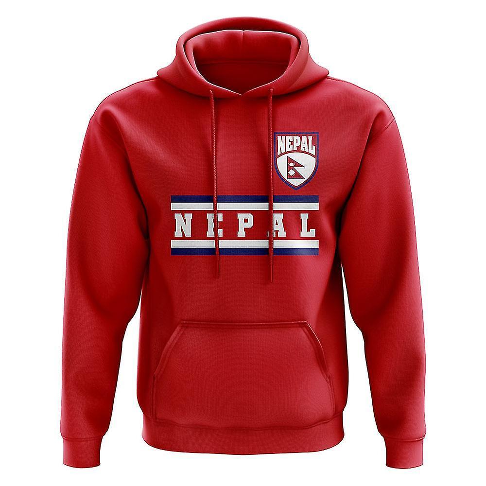 UKSoccerShop Nepal Core Football Country Hoody (Red) SW