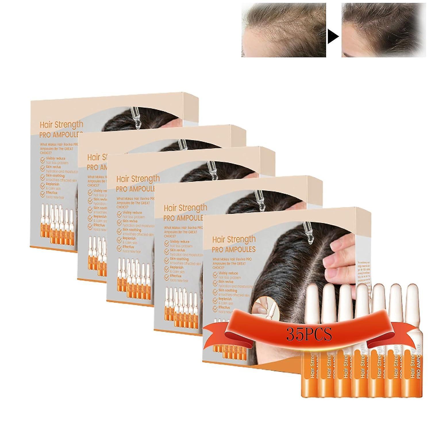 Frusde Hair Growth Ampoule, Hair Growth Ampoule Serum Lotion, Biotin Hair Growth Serum, Hair Loss, Thickening Regrowth 5Box - 35pcs