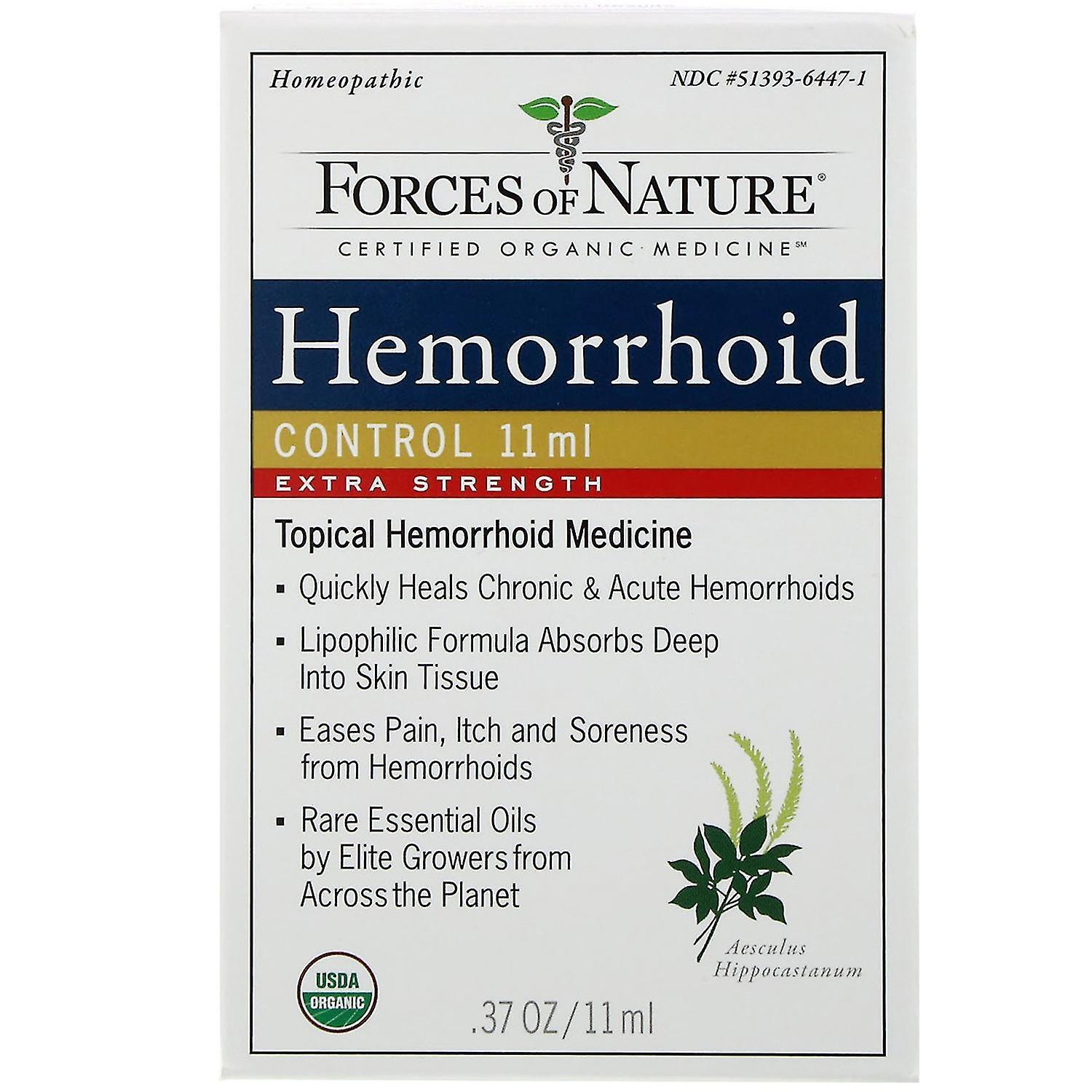 Forces of Nature, Hemorrhoid Control,  Extra Strength, 0.37 oz (11 ml)