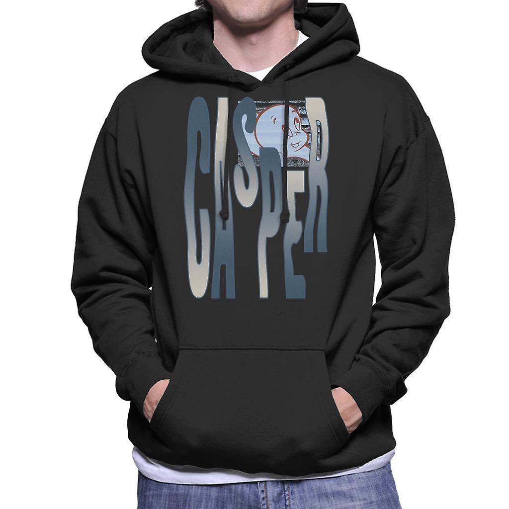 Casper The Friendly Ghost Spooky Waves Men's Hooded Sweatshirt Black XX-Large