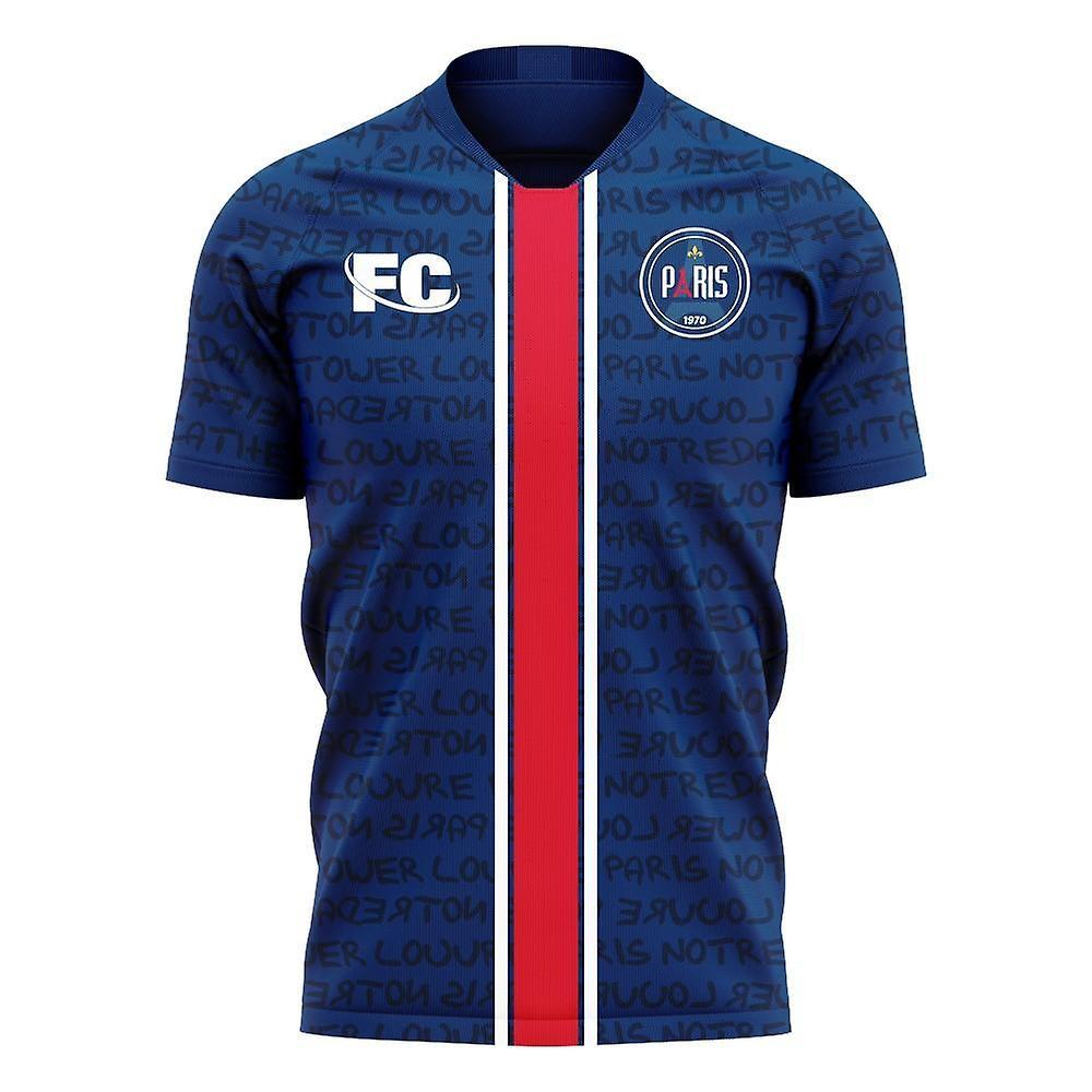 Paris 2020-2021 Home Concept Football Kit (Fans Culture) Navy M