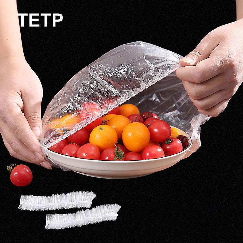 Huamade Disposable Food Cover Sleeve Elastic Mouth Kitchen Refrigerator Fruit Fresh-keeping Bowls Cups Caps Storage Wrap Organizer 50pcs