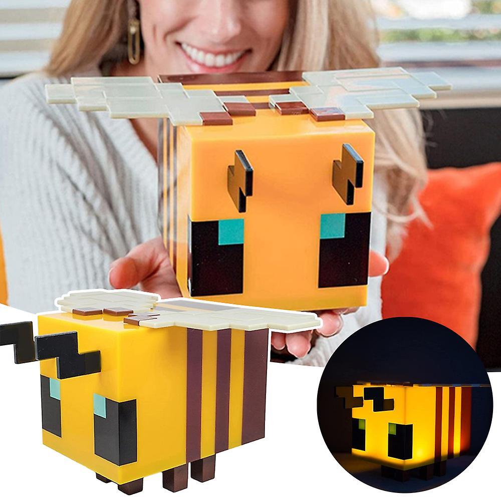 Vicbuy Kids Games Minecraft Role Bee Led Light Emitting Lamp Toys Night Lights Desk Ornaments Home Decoration Gifts