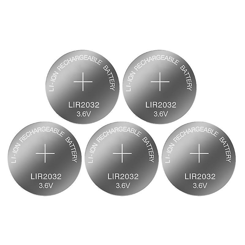 unbrand Set of 5/10/15/20/25/30pcs 3.6V 40mAh LIR2032 Batteries LIR 2032 Button Cell 5 pieces